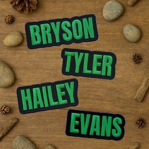 Personalized Name Patch Embroidered, Custom Text Patches Embroidered, Sew On/Iron On Patch Applique for Clothes Hats Backpacks