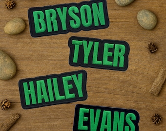 Personalized Name Patch Embroidered, Custom Text Patches Embroidered, Sew On/Iron On Patch Applique for Clothes Hats Backpacks