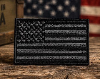 USA American Flag Patch/Iron-On Patch/Custom Sizes/Military/Embroidered Sew-On Applique for Clothing, Vest/Jacket, Hat Backpack Uniform Gear