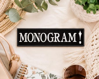 Custom Name Patch/Custom Monogram!/Personalized Name Tag Patch/Iron-On Embroidered Patch Applique for Uniform/Costume/Jacket/Backpack