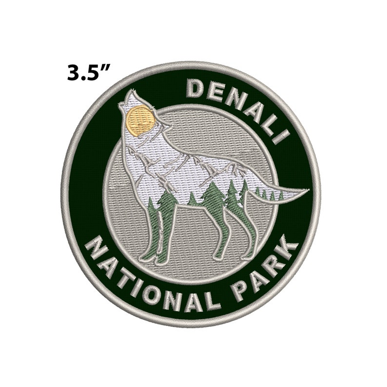 Nature Lover Gift Family Trip National Park Wildlife Hiking Adventure Clothing Denali National Park Embroidered Patch IronSew-on or Hook