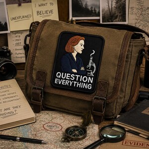 Question Everything Patch/UFO Patch/Area-51 Patch/Iron On Patch/Paranormal Patch/Retro Xfiles Patch/Cover-Up/Government Secrets Patch/Aliens bild 2