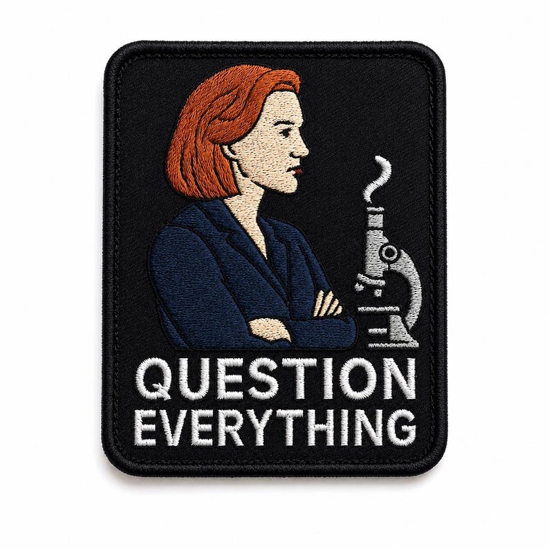 Question Everything Patch/UFO Patch/Area-51 Patch/Iron On Patch/Paranormal Patch/Retro Xfiles Patch/Cover-Up/Government Secrets Patch/Aliens bild 5