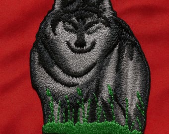 Wolf Patch/Iron-On Patch/Wild Animal Badge/Embroidered Sew-On Applique for Vest/Jacket, Clothing, Backpack/Animal Lover Gift/Wildlife Patch