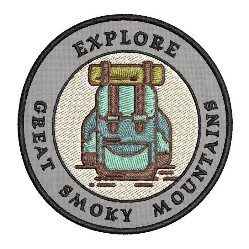Vacation Tourist Souvenir Wildlife Adventure IronSewn Great Smoky Mountains Backpack Embroidered 3.5 Patch Explore More