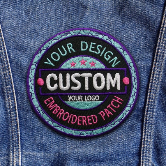 Patch Personalizzato Con Logo Aziendale Ricamato, Da Stirare O Cucire, Per Abbigliamento E Accessori, Sewphia Embroidery