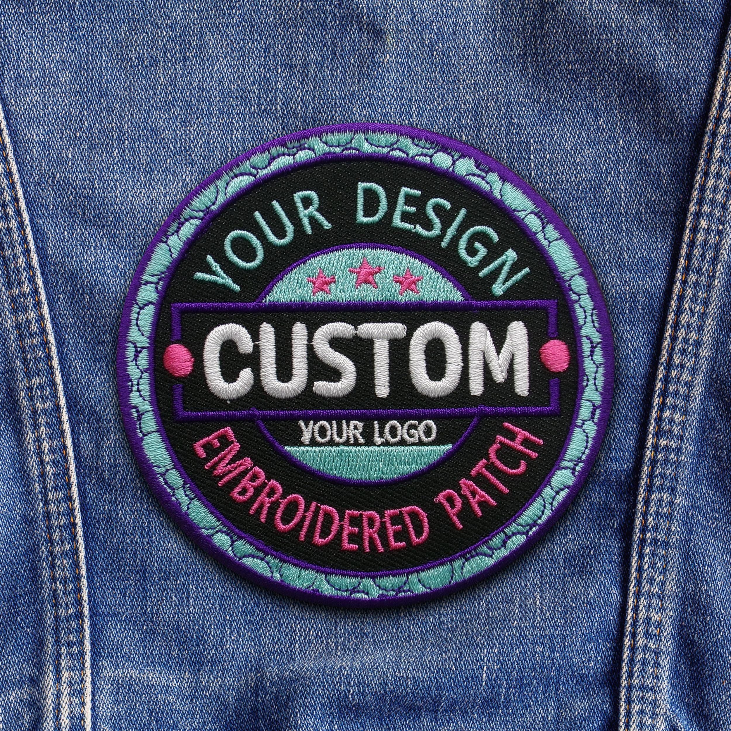 Custom Embroidered Logo Patch, Personalized Logo Patches, Sew On/Iron On Patch Applique for Clothes Backpacks, Custom Iron on Logo Patch