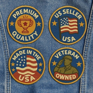CUSTOM Embroidered Patch - Up To 11" - Iron/Sew-on/Hook - Personalized Business Logo - Your Design for Gifts Art Projects Bags Hats Clothing immagine 3