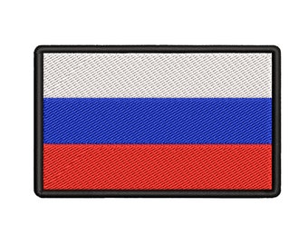 Russia Flag Patch Embroidered Iron-on/Sew-on Applique Clothing Vest Jacket Military Gear, Uniform Shoulder Badge Emblem