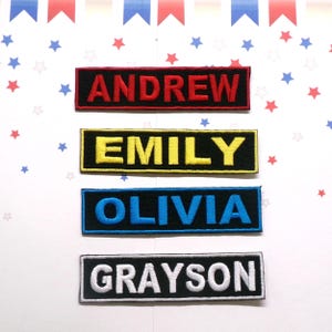 Personalized Name Patch Embroidered, Custom Text Patches Embroidered, Sew On/Iron On Patch Applique for Clothes Hats Backpacks