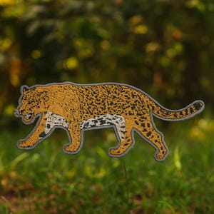 Jaguar Patch/Iron-on Patch/Wild Animal Patch/Animal Badge/Animal Lover Gift/Decorative Patch/Jungle Cat Patch/Leopard/5"Wide x 2" High