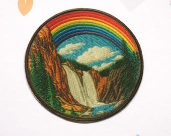 Mountain Patch/Iron-on Nature Badge/Decorative Patch/Nature Lover Gift/Sew-on Patch/DIY Embroidery/Wildlife Patch/Wild Animal/Hiking/Camping