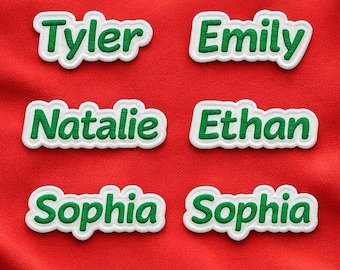 Custom Christmas Name Patch, Custom Name Patch, Sew/Iron On Embroidery Patches for Clothes Jackets Backpacks, Personalized Name Patches