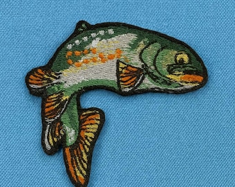 Iron-on Golden Trout Patch 2.5"x2.5"/Fishing Badge/Sew-on Applique/Nature Lover Gift/Wildlife Patch/National Park Patch/Fish Patch/River