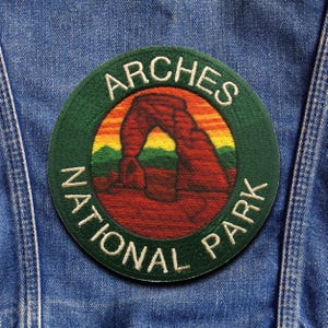 Arches Park Patch/Natur Abzeichen/Bügelbild/Aufnäher für Weste & Rucksack/Kleidung Patch/Camping Ausrüstung Patch/Wandern Patch/Wildlife Patch