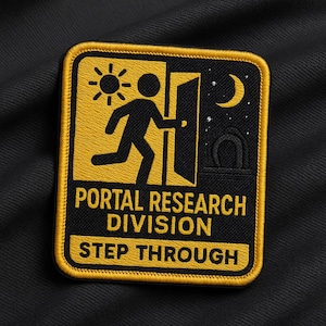 Portal Research Division Patch/Xfile Patch/UFO Patch/Area-51 Patch/Iron On Patch/Paranormal Patch/Sew-On Applique/Cover-Up/Government Secret
