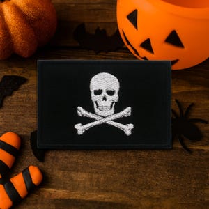 Squelette Skull & Bones Jolly Roger drapeau pirate écusson brodé badge thermocollant cadeau appliques patchs pour gilet veste jean vêtements sac à dos