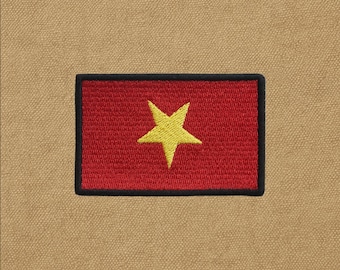 Vietnam Flag Patch: Embroidered National Emblem - Iron-On or Sew-On, Veteran Crafted, Tactical Gear Accessory