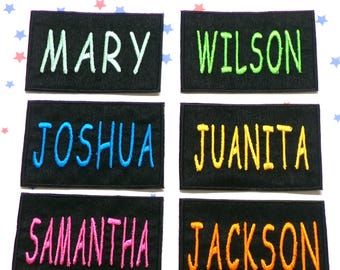 Name Patch Custom &quot;YOUR NAME&quot; Personalized Name Tag Embroidered Iron-on/Sew-on Applique Vest Jacket Bags Uniform Costume Badge