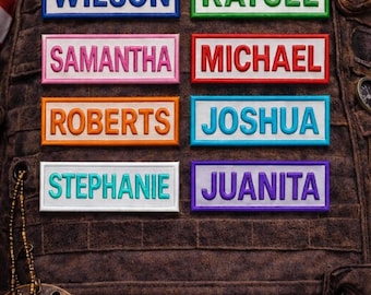 Custom Name Patch Versatile "YOUR NAME" Personalized Name Tag Embroidered Iron-on/Sew-on Applique Uniform Clothing Jacket Vest Costume Badge