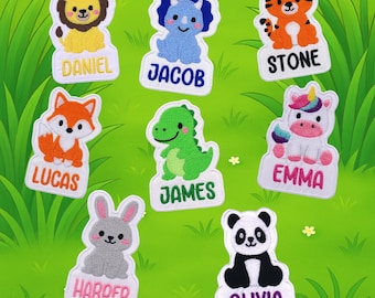 Custom Name Patch Embroidered, Colorful Custom Name Patches, Sew On/Iron On Patches for Clothes Jackets Backpacks, Personalized Patches Kids