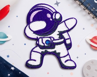 Astronaut Patch Embroidered Iron-On Applique Space Patch for Jackets & Backpacks, Science Badge, Rocket Patch, Stars, Planets, Solar System
