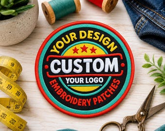 Custom Embroidery Patches Sew On, Iron on, VELCRO®, or Peel and Stick FREE SHIPPING (U.S only) on orders over 35.00- 10% off when you buy 10