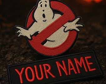 Ghostbusters YOUTH Kids Custom Name Patch Iron On Patch Flight Suit Costume