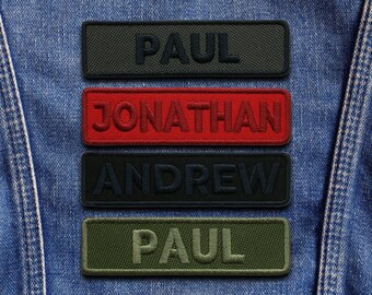 Personalized Name Patch Embroidered, Custom Text Patches Embroidered, Sew On/Iron On Patch Applique for Clothes Hats Backpacks Military ID