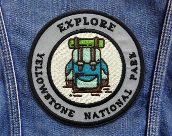 Zion Park Patch Embroidered Iron-On Applique for Backpacks & Jackets, Nature Badge, Wildlife Patch, Hiking Trails Patches, Gear Patches