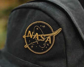 NASA Logo Patch Embroidered Iron-On Applique Space Patch for Jackets & Backpacks, Science Badge, Astronaut Patch, Stars Planets Solar System
