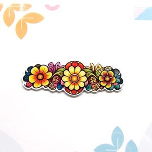 Beautiful Daisy Flower Sticker, Vinyl Stickers Decals, Colorful Wildflower Sticker, Floral Bouquet Decal - Car Truck Window Bumper Graphics