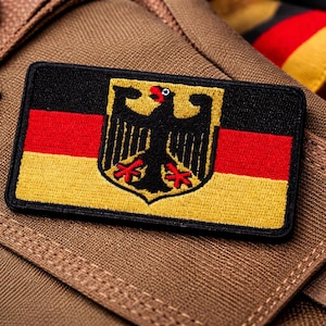 Aufnäher mit der deutschen Flagge – Deutschland Adler Wappen Aufnäher für Hut, Jacke, Rucksack