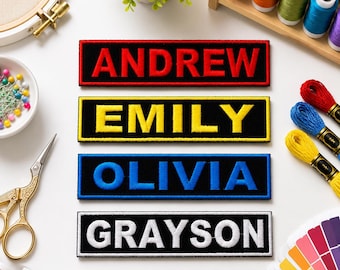 Personalized Name Patch Embroidered, Custom Text Patches Embroidered, Sew On/Iron On Patch Applique for Clothes Hats Backpacks