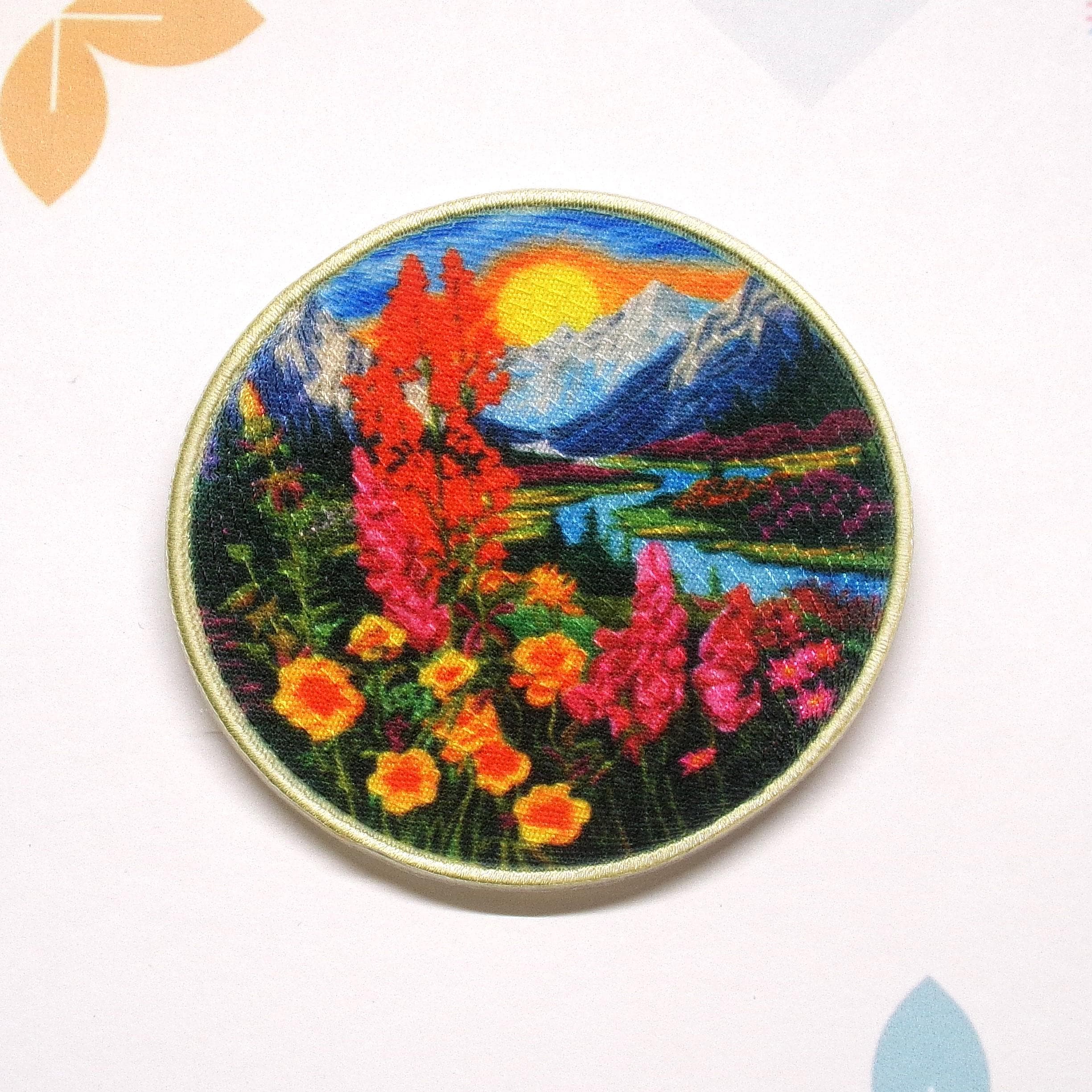 Iron-on Colorful Flower Patch/sew-on Nature Badge/decorative Patch