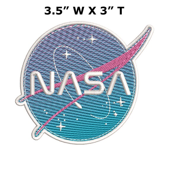 NASA Patch Pink Gradient Space Exploration Astronomy Embroidered DIY Iron -on/sew-on Applique Badge Logo Science Stars Planets Solar System 