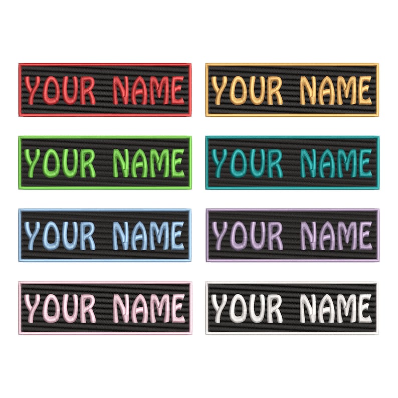 XLARGE Custom Name Tag Emblem 7 x 3 IronOn Etsy.de