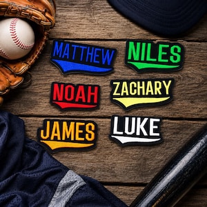 Custom Name Patch – Personalized Embroidered Text | Iron On, Sew On, Hook & Loop | For Jackets, Hats, Uniforms, Bags, Backpacks