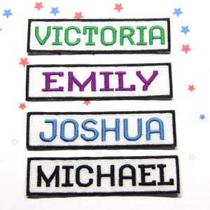 Personalized Name Patch Embroidered, Custom Text Patches Embroidered, Sew On/Iron On Patch Applique for Clothes Hats Backpacks/Biker Vest