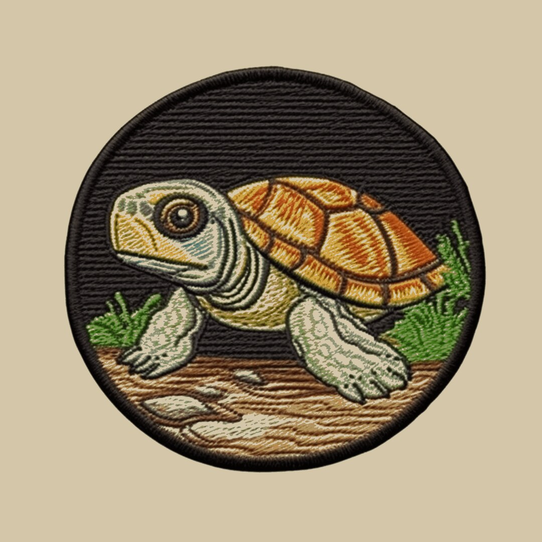 Baby Turtle Patch Iron-on/sew-on Applique for Backpack Clothing Vest ...