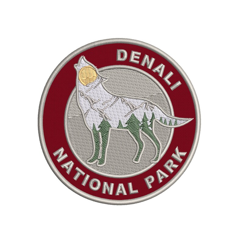 Nature Lover Gift Family Trip National Park Wildlife Hiking Adventure Clothing Denali National Park Embroidered Patch IronSew-on or Hook
