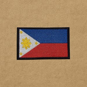 Philippinen Flagge Aufnäher gestickt Aufbügler: Manila Emblem, veteran made | Strapazierfähiger Faden, Sondergrößen | Militärische Ausrüstung