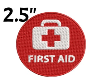 First Aid Symbol Patch Embroidered DIY Iron-On/Sew-On Applique Vest Clothing, Merit Badge, Hiking Adventure Camping Military CPR EMT Medical