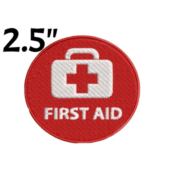 First Aid Symbol Patch Embroidered DIY Iron-On/Sew-On Applique Vest Clothing, Merit Badge, Hiking Adventure Camping Military CPR EMT Medical