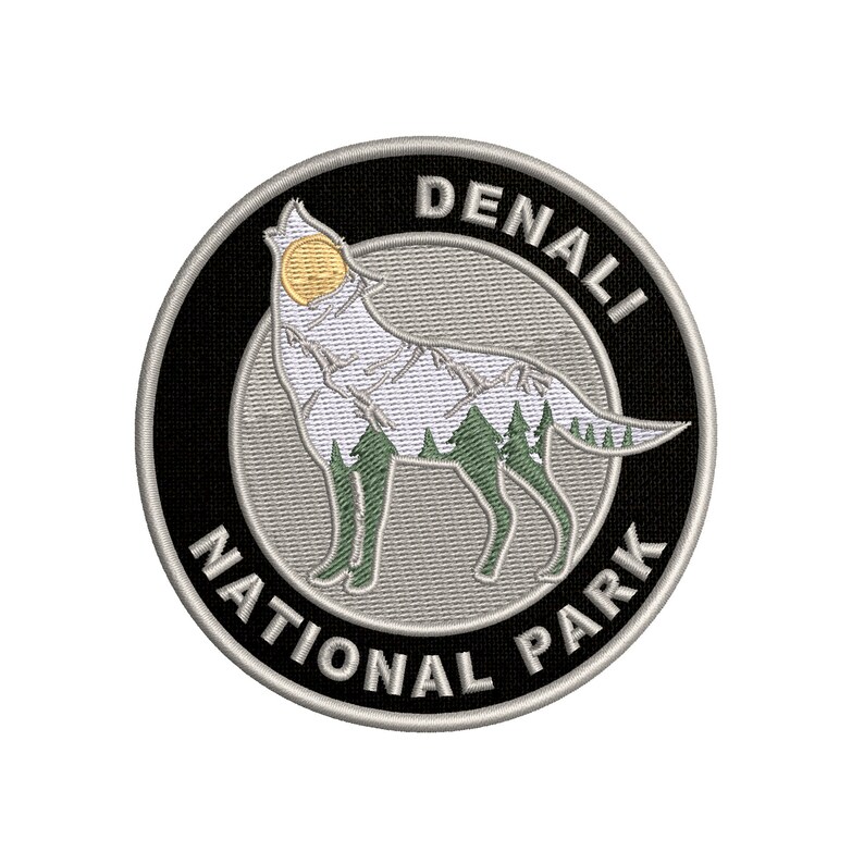 Nature Lover Gift Family Trip National Park Wildlife Hiking Adventure Clothing Denali National Park Embroidered Patch IronSew-on or Hook