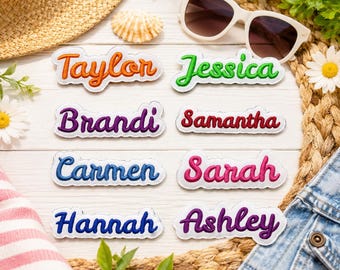 Personalized Name Patch Embroidered, Custom Text Patches Embroidered, Sew On/Iron On Patch Applique for Clothes Hats Backpacks