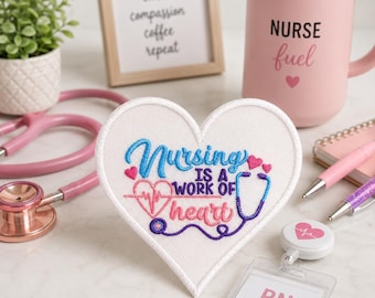 Nurses Patch Embroidered Iron-on Applique for Uniform, Backpack, Clothing, Badge for LPNs & Nursing Grads, Nurse Appreciation Week Gift