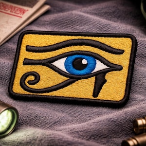 Eye of Horus Patch/Iron-On Patch/Ancient Egyptian Protection Symbol/Egypt Myths/Embroidered Sew-On Applique for Clothing Vest/Jackets