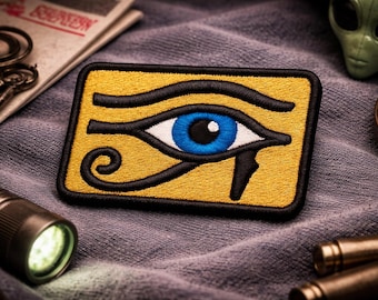 Eye of Horus Patch/Iron-On Patch/Ancient Egyptian Protection Symbol/Egypt Myths/Embroidered Sew-On Applique for Clothing Vest/Jackets