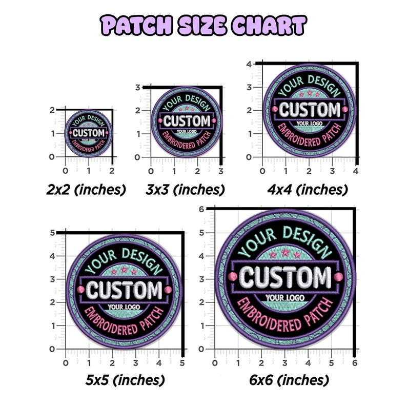 CUSTOM Embroidered Patch - Up To 11" - Iron/Sew-on/Hook - Personalized Business Logo - Your Design for Gifts Art Projects Bags Hats Clothing immagine 6